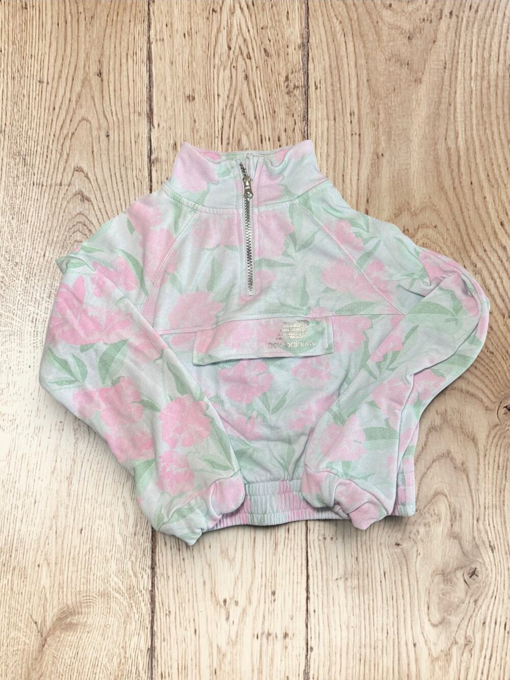 New Balance Floral Quarter Zip Pullover